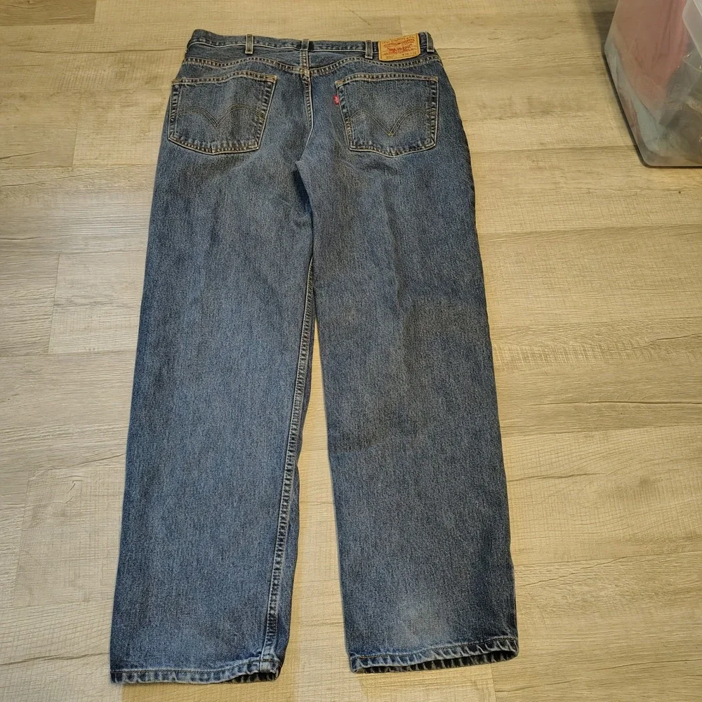 Y2k Levis 550 Relaxed Fit Jeans Mens 38x32 Medium Wash Blue Cotton Denim 550